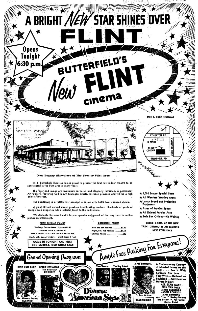 Flint Cinema - 1967 Article On Theater (newer photo)